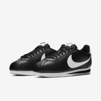 Nike Classic Cortez - Női Utcai Cipő - Fekete/Fehér/Fehér